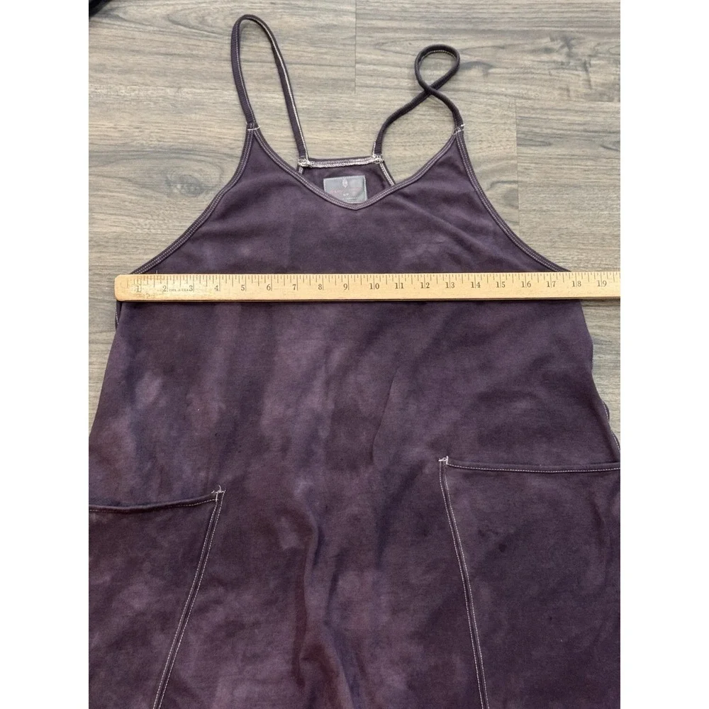 Free People Hot Shot Onesie XS Washed Dyed Black Boho Athleisure Harem Jumpsuit